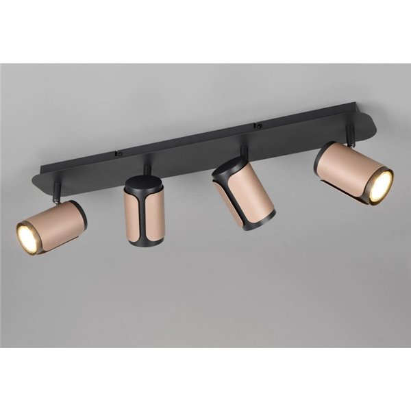Regleta de 4 focos GILLAN orientables bombilla excl. 4x GU10 max. 10W IP20