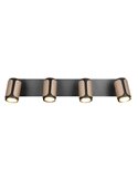 Regleta de 4 focos GILLAN orientables bombilla excl. 4x GU10 max. 10W IP20