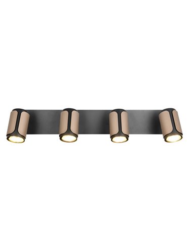 Regleta de 4 focos GILLAN orientables bombilla excl. 4x GU10 max. 10W IP20