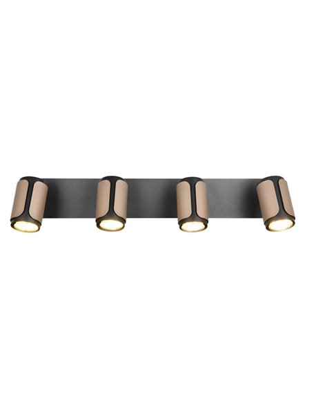 Regleta de 4 focos GILLAN orientables bombilla excl. 4x GU10 max. 10W IP20