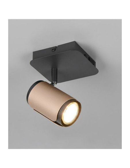 Spot mural ou plafonnier GILLAN avec interrupteur intégré ampoule excl. 1x GU10 max. 10 W IP20