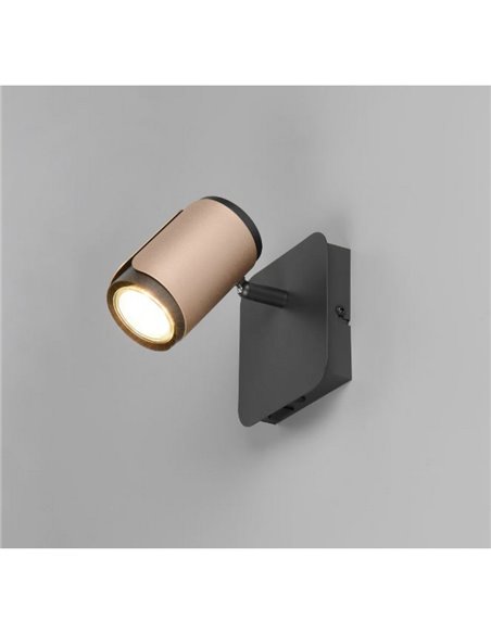 Spot mural ou plafonnier GILLAN avec interrupteur intégré ampoule excl. 1x GU10 max. 10 W IP20