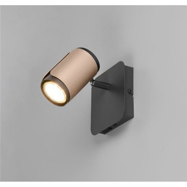 Spot mural ou plafonnier GILLAN avec interrupteur intégré ampoule excl. 1x GU10 max. 10 W IP20