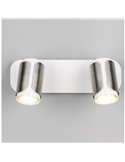 Regleta de 2 focos orientables GILLAN bombilla excl. 2x GU10 max. 10W IP20 blanco