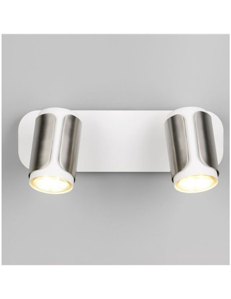 Regleta de 2 focos orientables GILLAN bombilla excl. 2x GU10 max. 10W IP20 blanco