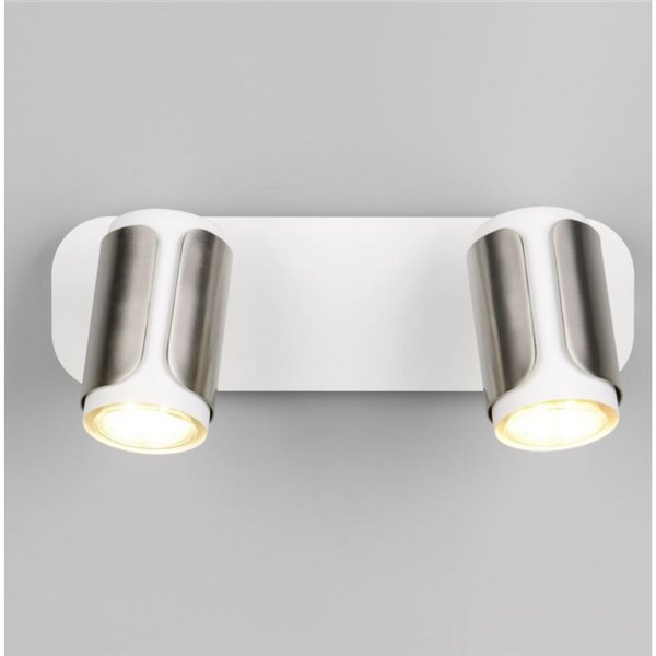Regleta de 2 focos orientables GILLAN bombilla excl. 2x GU10 max. 10W IP20 blanco