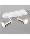 Regleta de 2 focos orientables GILLAN bombilla excl. 2x GU10 max. 10W IP20 blanco