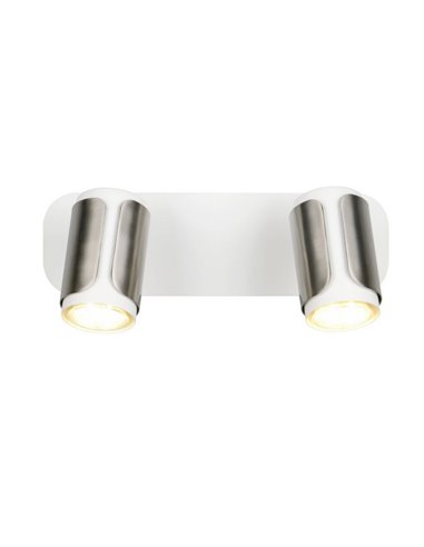 Regleta de 2 focos orientables GILLAN bombilla excl. 2x GU10 max. 10W IP20 blanco