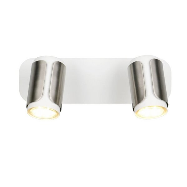 Regleta de 2 focos orientables GILLAN bombilla excl. 2x GU10 max. 10W IP20 blanco