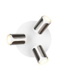 Plafón de techo redondo GILLAN Ø30cm con 3 focos bombilla excl. 3x GU10 max. 10W IP20 blanco