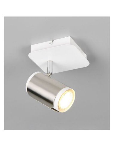 Foco de pared o de techo GILLAN con interruptor integrado bombilla excl. 1x GU10 max. 10W IP20 blanco