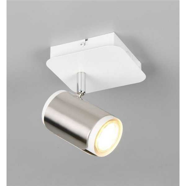 Spot mural ou plafonnier GILLAN avec interrupteur intégré ampoule excl. 1x GU10 max. 10W IP20 blanc