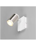 Spot mural ou plafonnier GILLAN avec interrupteur intégré ampoule excl. 1x GU10 max. 10W IP20 blanc