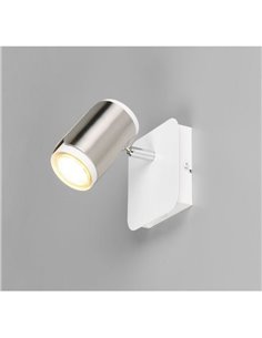 Spot mural ou plafonnier GILLAN avec interrupteur intégré ampoule excl. 1x GU10 max. 10W IP20 blanc 2