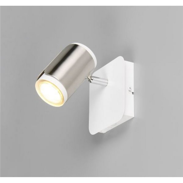 Spot mural ou plafonnier GILLAN avec interrupteur intégré ampoule excl. 1x GU10 max. 10W IP20 blanc