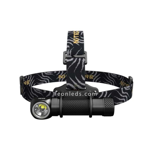 Linterna Frontal de Cabeza LED Potente Nitecore HC33 1800Lm model 2018 con cinta de nylon para 1 bateria 18650 | LeonLeds Ilumin