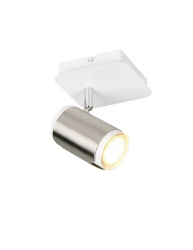 Spot mural ou plafonnier GILLAN avec interrupteur intégré ampoule excl. 1x GU10 max. 10W IP20 blanc