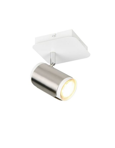 Foco de pared o de techo GILLAN con interruptor integrado bombilla excl. 1x GU10 max. 10W IP20 blanco