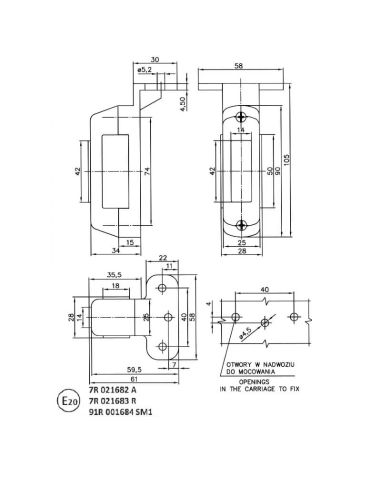 Medidas Piloto LED Multifunción con soporte angular de Posición Delantera, Trasera y Lateral 12V-24V | Homologada Neon A, R, SM1