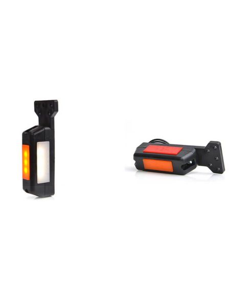 Veilleuse LED multifonction avec support plat pour position Avant, Arrière et Latérale 12V-24V | Homologué Neon A, R, SM1