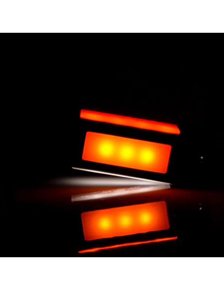 Luz piloto LED multifuncional com montagem plana para posição frontal, traseira e lateral 12V-24V | Aprovado Neon A, R, SM1