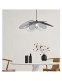 Lámpara de techo FLEURE pantalla de rejilla y altura ajustable bombilla excl. 1x E27 max. 60W IP20