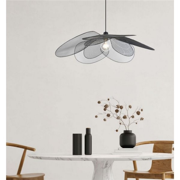 Lámpara de techo FLEURE pantalla de rejilla y altura ajustable bombilla excl. 1x E27 max. 60W IP20