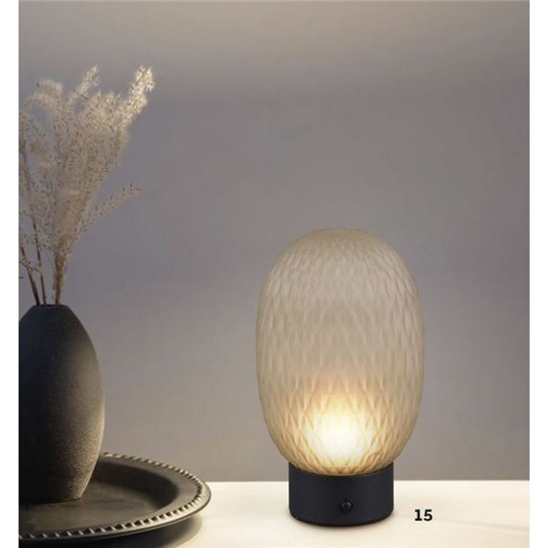 Lámpara de sobremesa LED muy decorativa FACETTE con batería recargable y función táctil 1,5W 140lm 3000K IP20