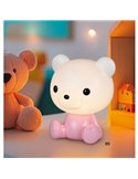 Lámpara LED Osito infantil para mesita de noche CUTIE con Interruptor y Carga USB 3W 3000K Azul