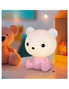 Lámpara de mesa infantil Osito CUTIE con Interruptor integrado y cambio de color RGB 3W 3000K Rosa 2
