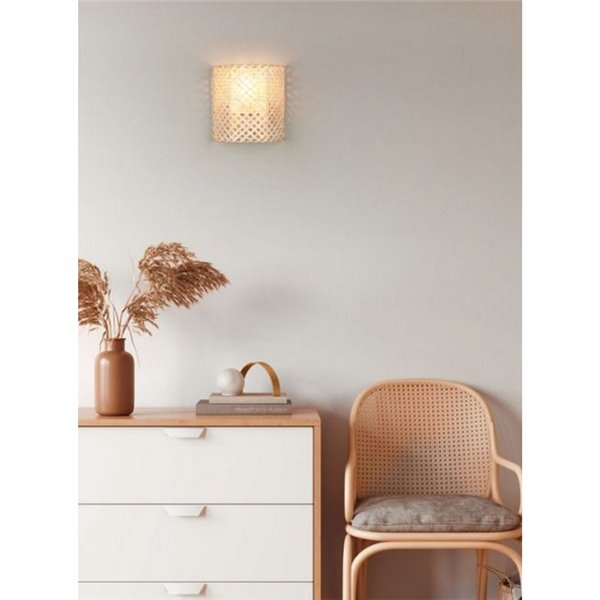 Applique murale en bambou BINA avec interrupteur inclus Ampoule hors TVA. 1x E27 max. 25 W IP20