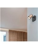 Foco de pared o de techo GILLAN con interruptor integrado bombilla excl. 1x GU10 max. 10W IP20