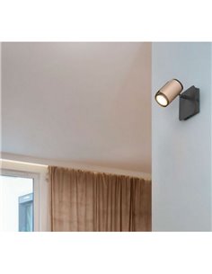 Foco de pared o de techo GILLAN con interruptor integrado bombilla excl. 1x GU10 max. 10W IP20 2
