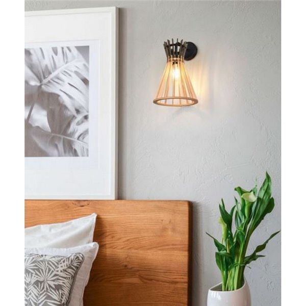 Aplique de Pared ALICE Acabado madera natural Bombilla excl. 1x E27 max. 10W IP20