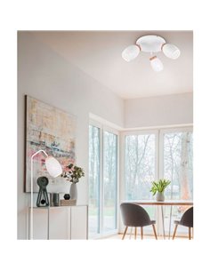 Lâmpadas de teto de metal BIDAR com 3 focos, excl. 3x E14 máx. 10W IP20 Branco 2