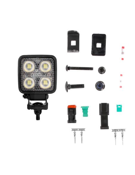 Faro de Trabajo LED Cuadrado 2.976Lm 12V 24V | Homologado Luz de Marcha Atrás R10 R23