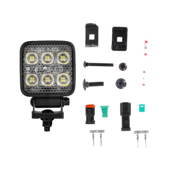 Faro de Trabajo LED Cuadrado Potente 36W 5.700Lm 12V 24V | Iluminación Largo Alcance