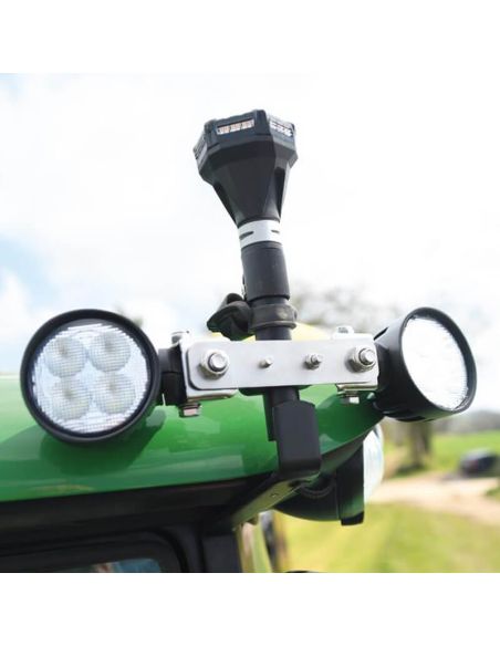 MICRO BRIGHT 12V âmbar IP67 Sinalizador LED Piscante | Segurança compacta Ø 7,5cm