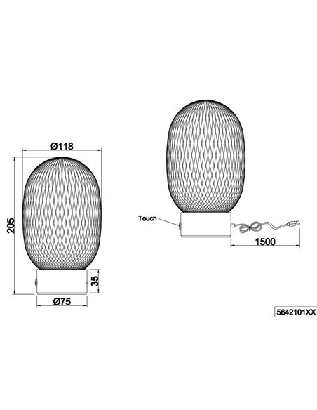 Lampe de table LED à chargement USB FACETTE 3 intensités interrupteur tactile 1,5W 140lm 3000K IP20