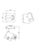 Foco de pared o de techo GILLAN con interruptor integrado bombilla excl. 1x GU10 max. 10W IP20 blanco