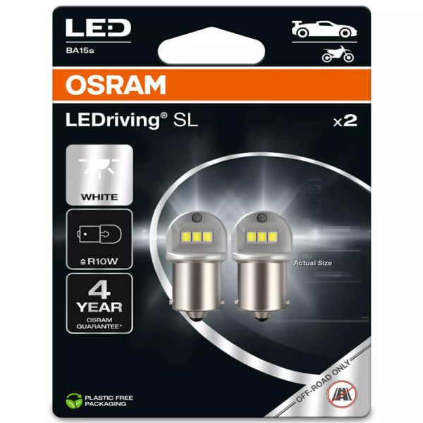 Caja Bombilla LED R10W 12V 6000K (2Uds) 5008DWP-2BL 2 Unidades