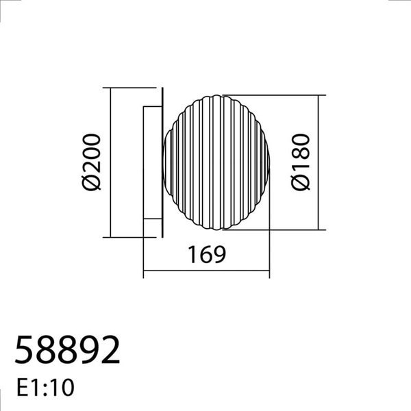 Applique d'intérieur CIAO, avec abat-jour rond blanc, 1XE27 Ø18, laiton mat/noir