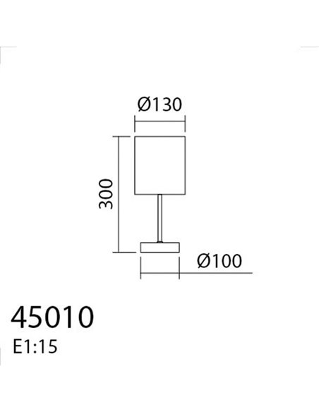 Lámpara de sobremesa con base madera SET WOOD, pantalla negra, E14