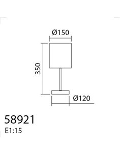 Lámpara de mesa SET con base y pantalla negra, E27 2