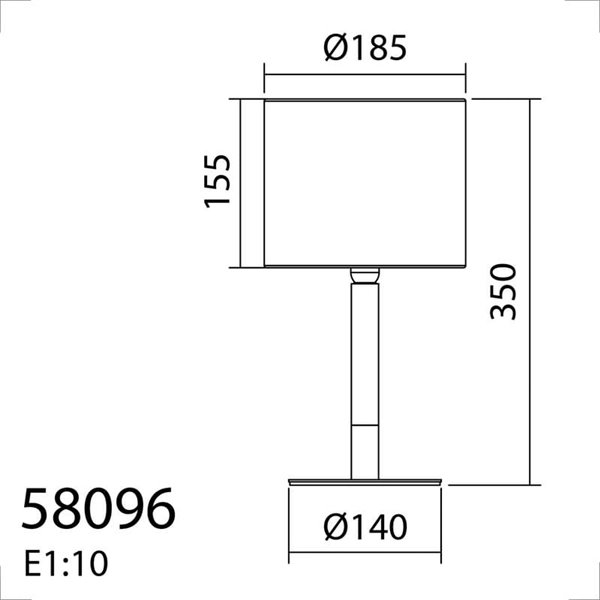 Lámpara de mesa con cuerpo de madera NOELIA, con pantalla blanca y base negra, 1xE27