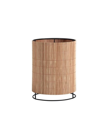 Lámpara de mesa contemporánea RAIL, con pantalla de bambú natural, E27 