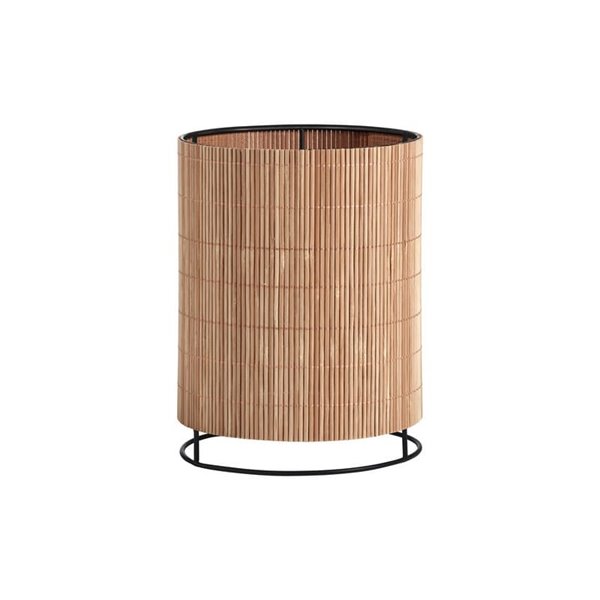 Lámpara de mesa contemporánea RAIL, con pantalla de bambú natural, E27 