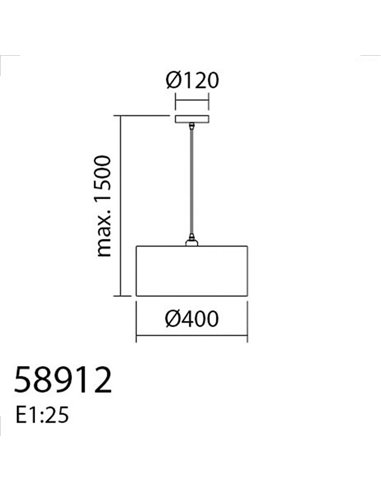 Lampe à suspension circulaire RAIL, avec abat-jour en bambou naturel, Ø40cm, E27