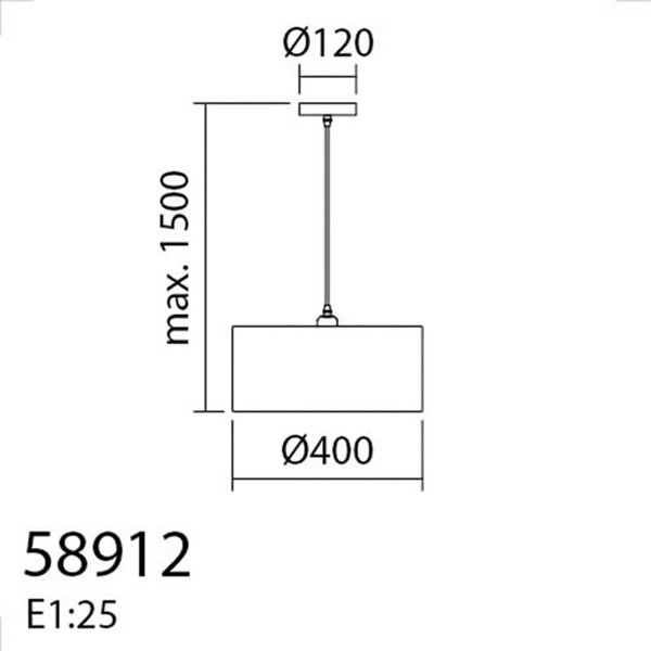 Lámpara colgante circular RAIL, con pantalla de bambú natural, Ø40cm, E27 