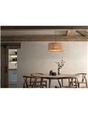 Lámpara colgante circular RAIL, con pantalla de bambú natural, Ø40cm, E27 